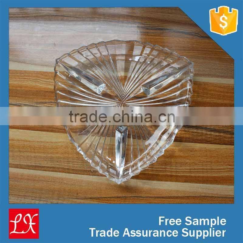 Mini fan shaped glass plate supplier