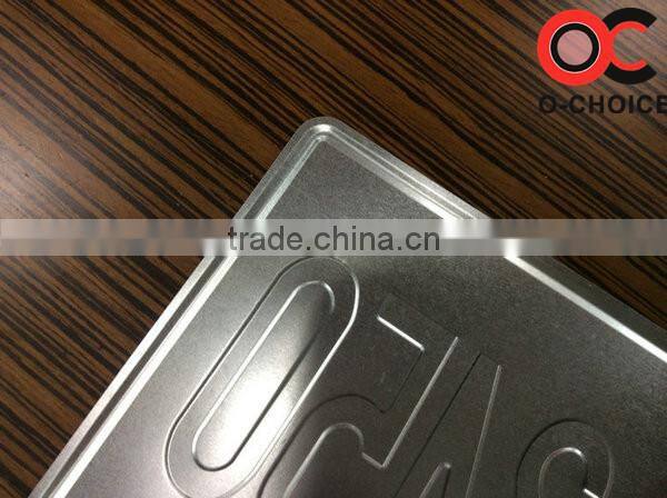 Metal wall art decoration embossed license plate