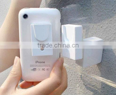 Security retractable wall mount cell phone holder