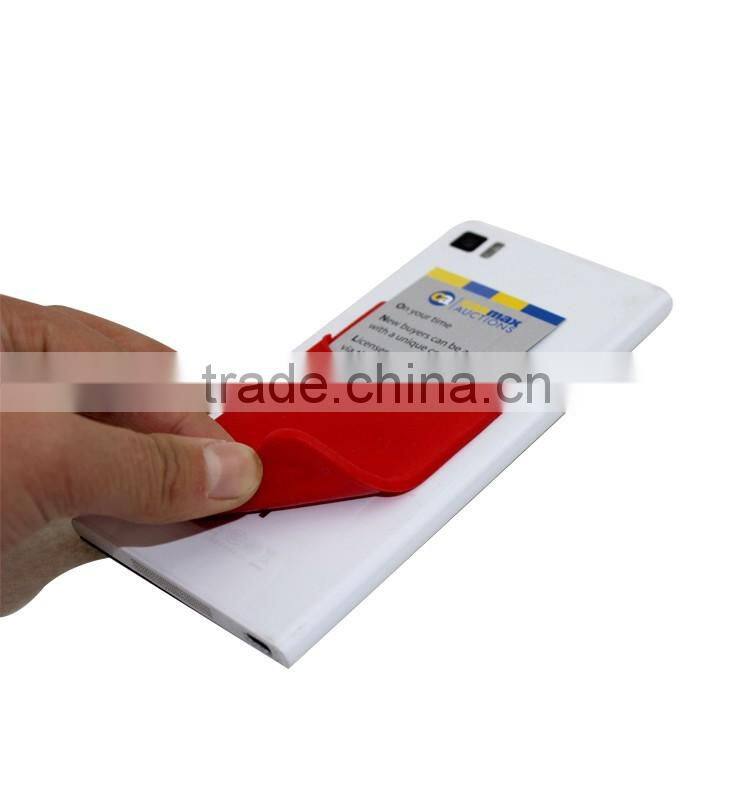 3M Sticker Silicone Smart Wallet,iwallet for Mobile Phone Silicone Card Holder