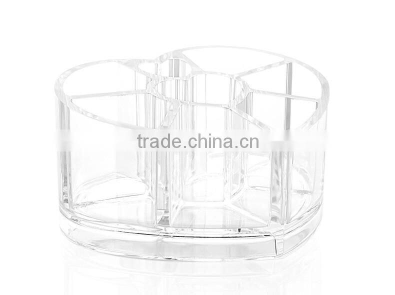 C20 Fashion 1 Pcs 7 Holes Makeup Lipstick Acrylic Cosmetic Display Rack Holder Stand Organizer Case Clear Acrylic Storage