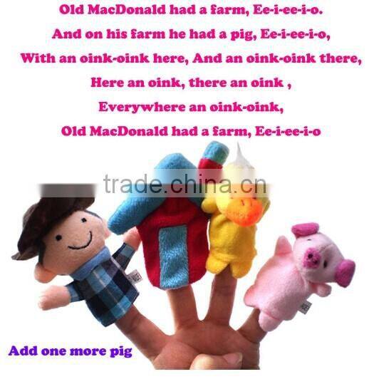 The Nursery Rhyme Finger Puppets "Old Macdonald Had A Farm" Baby Toys For Children JPtoys140704