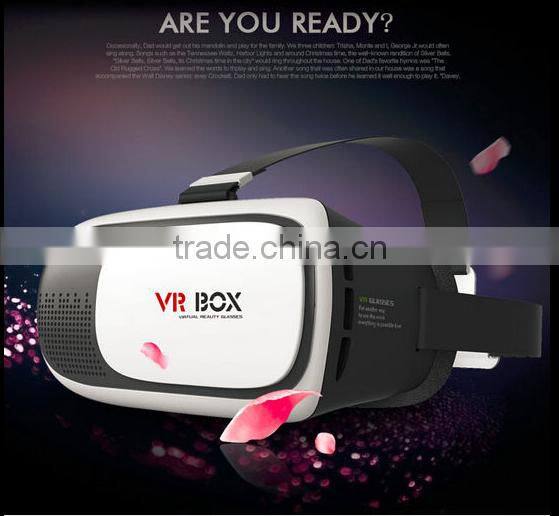 Google cardboard HeadMount VR BOX 2.0 Version VR 3D Glasses for 3.5"-6.0" Smart Phone + bluetooth remote controller with package