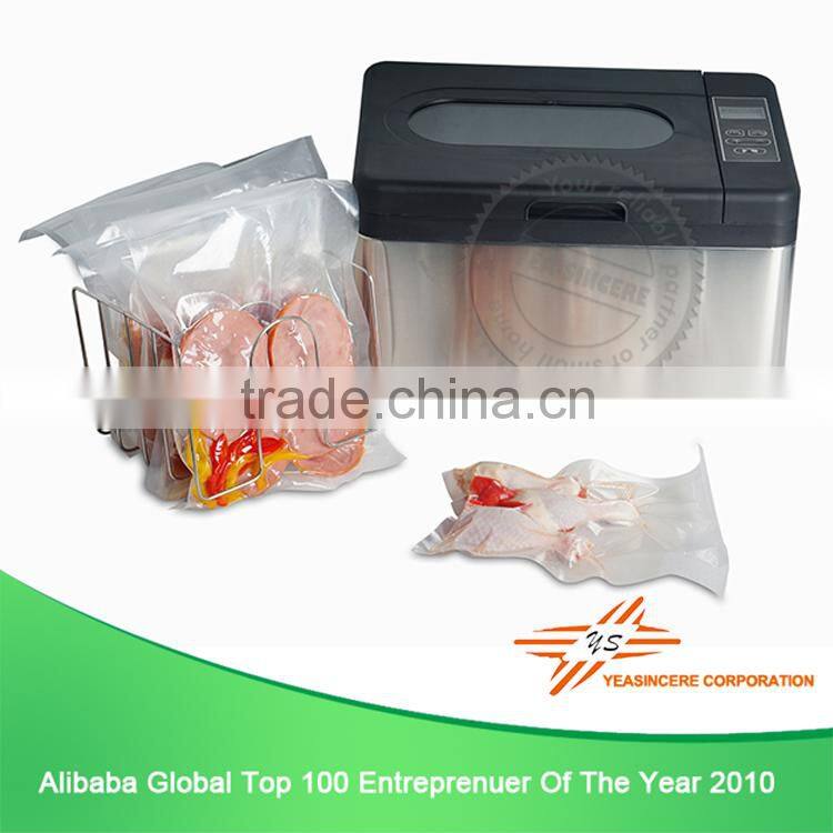 Adjustable timer and adjustable temperature system cooking beef sous vide