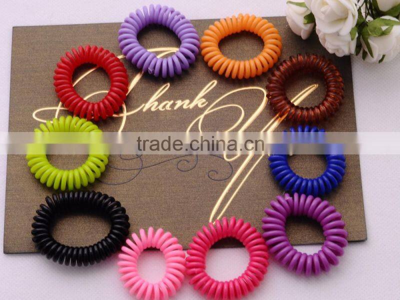 >>>2016 top selling cheap fashion kids plastic telephone wire hair ropes/