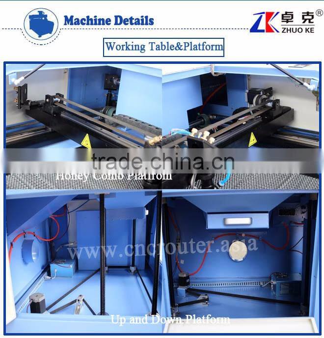 100W 3D Laser Tube ZK-6040 Laser Engraving Cutting Machine With Up And Down Platform With Leetro Control System