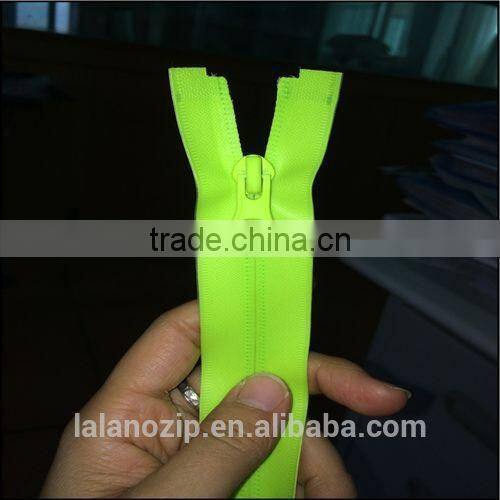 NO.7 open end seamless zipper for mattress cover with neon green fashion color