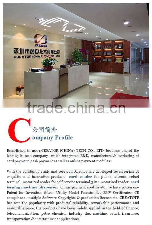 Motor Hybrid IC/RFID/Magnetic Card Writer and Reader CRT-350