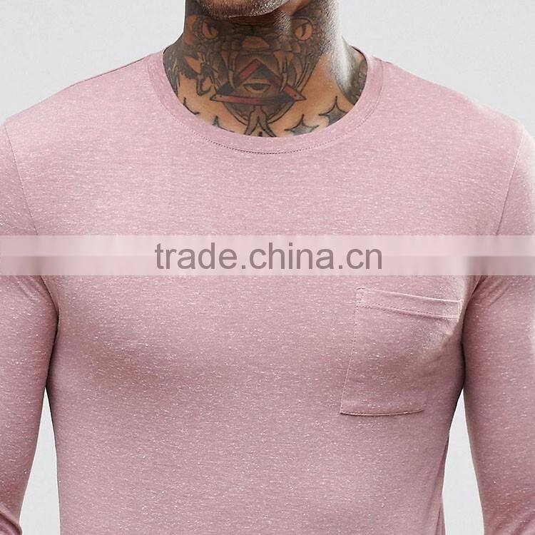 t shirt manufacturer bangladesh muscle slim fit crew neck plain pink long sleeve t shirt