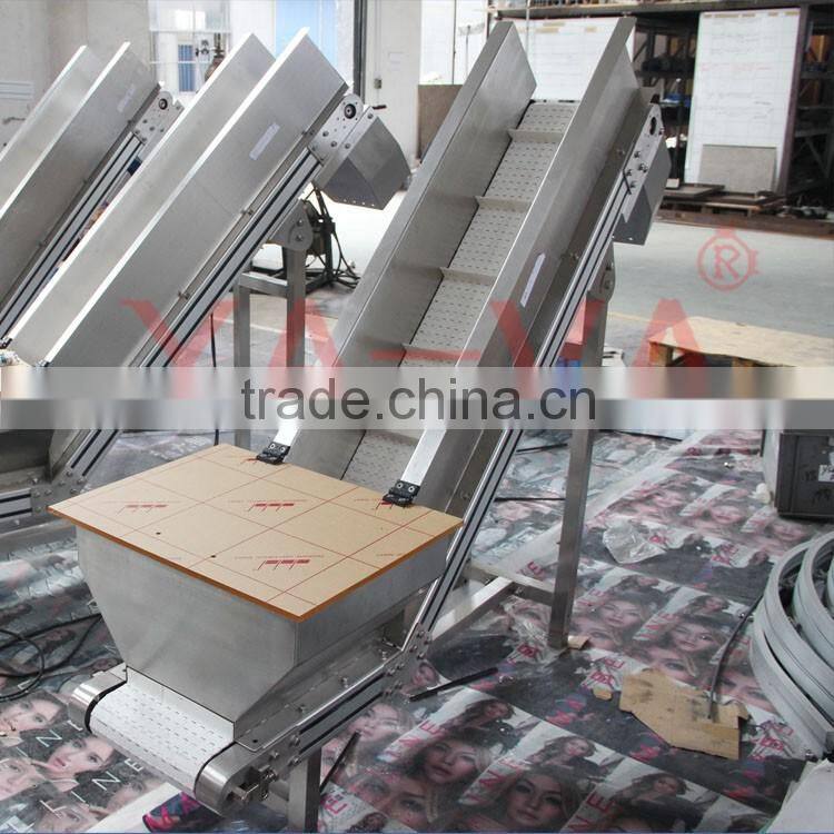 plastic belt lifting conveyors for food production line