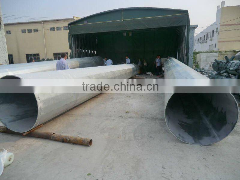 Galvanized high mast pole for lighting and telecommunication