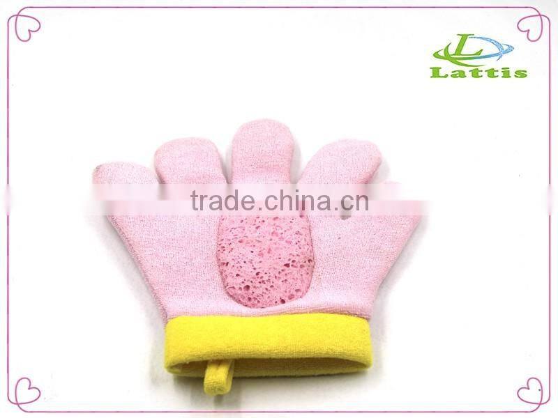 portable private custom professional bath glove factory baby bath mitts children's cleaning gloves