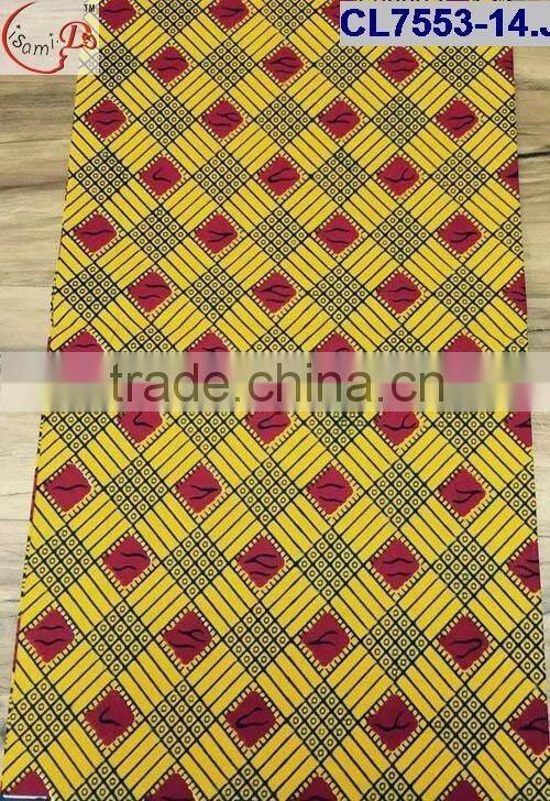 CL7553(13-18) 2016 new hot sell Jacquard style Real java wax african wax holland print fabric