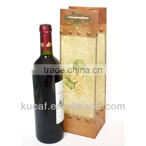 Custom Printed Wine Bottle Paper Bags