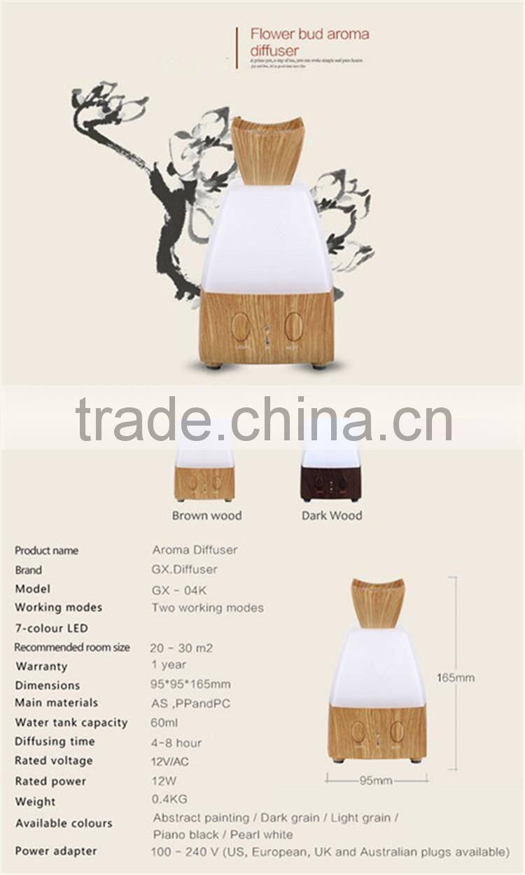 Wood grain ultrasonic humidifier atomizer aroma diffuser room air mist purifier