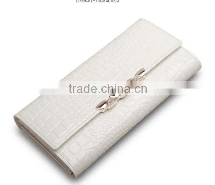 genuine leather women leather wallet 2014 fashion design lady's wallet in hot selling