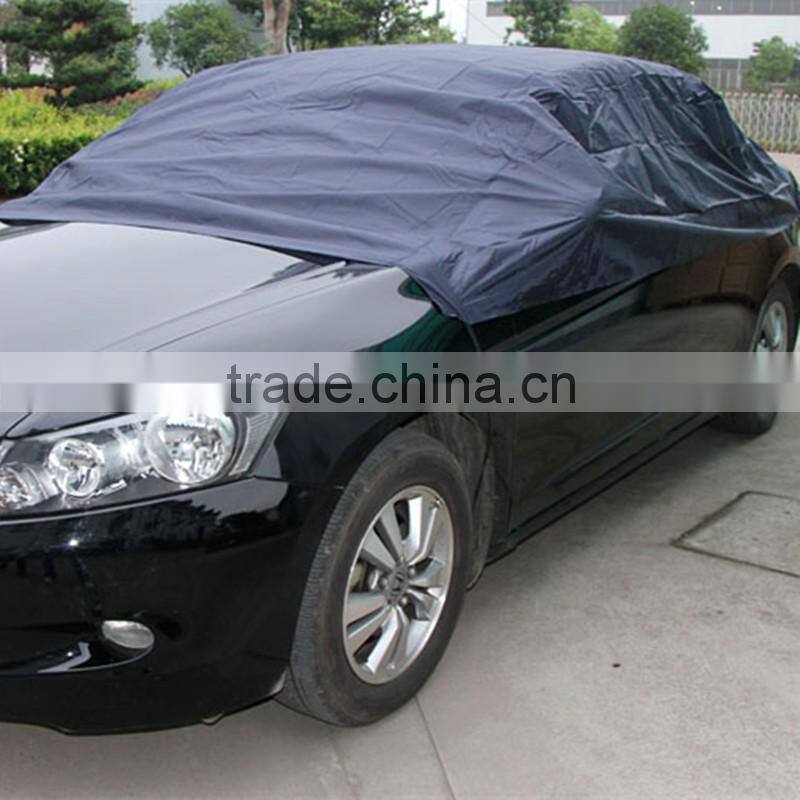 silvery car cover/polyester half car cover