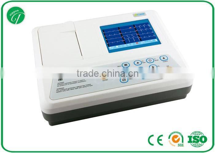 Single channel portable ECG machine price with standard 12 leads
