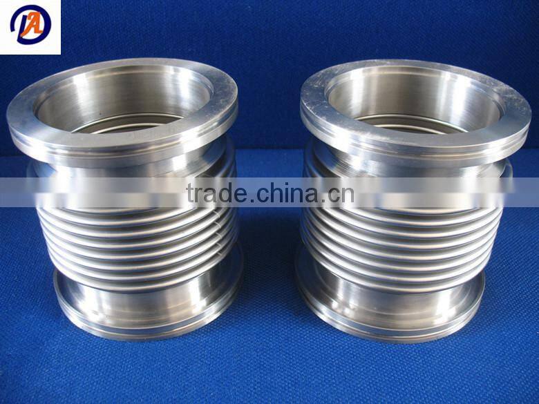 Flexible corrugated conduit tube with big diameter bellows and bellows assembly