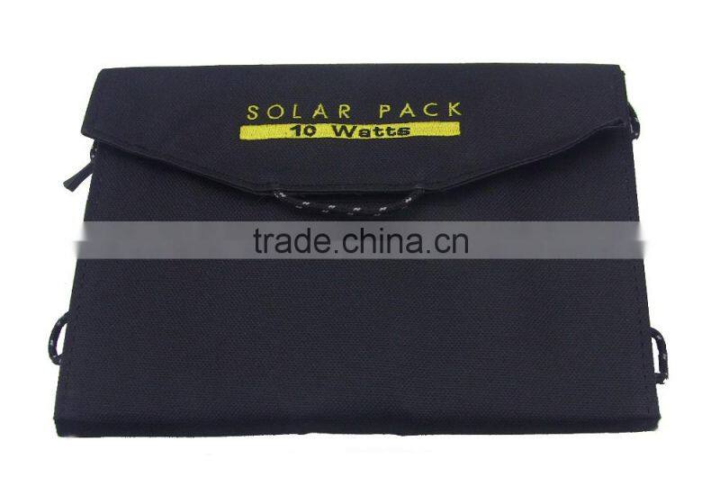 Singapore,10W Bag Foldable Solar Charger Kit integrated with Fabric bag,collapsible solar bag as power bank for mobile charging