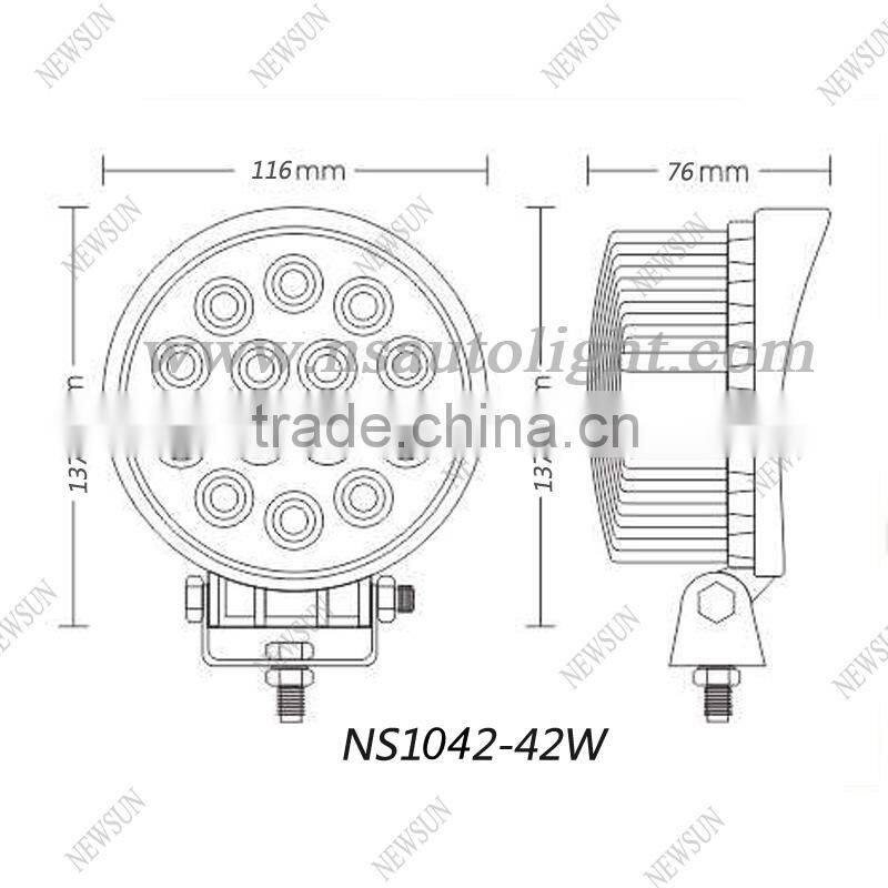Gold Supplier led working light 42w c ree work lamp 4.6 inch working light With IP68 RoHS Certificated