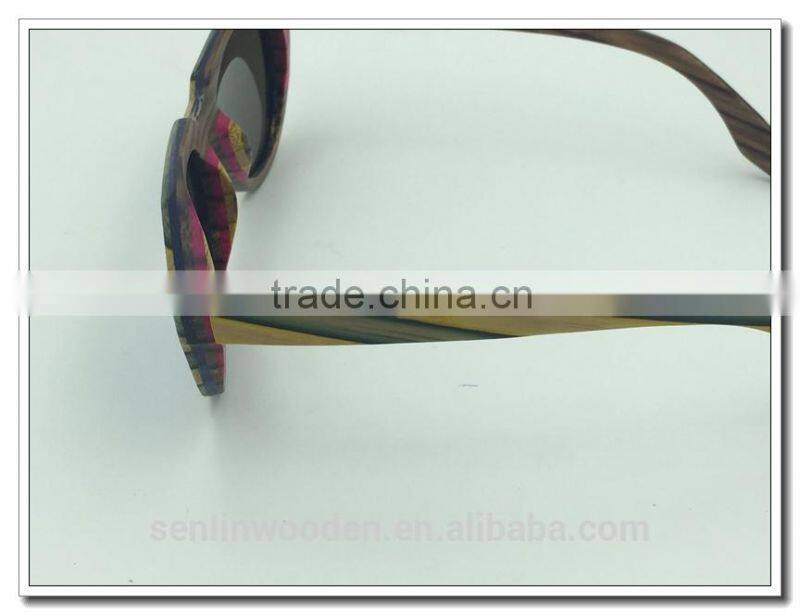 Fashion Design Bamboo Sunglasses Polarized Lenses Custom Logo Free Wooden Frame Material Wooden Sunglasses