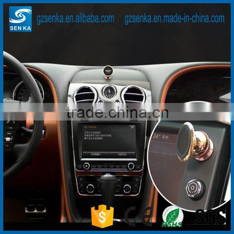 new premium zinc alloy with rhinestone magnetic phone car holder