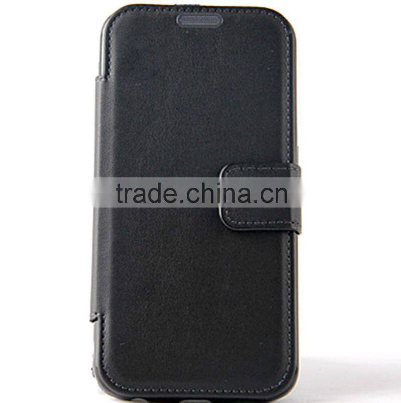 Good quality durable leather flip case for Samsung galaxy S6