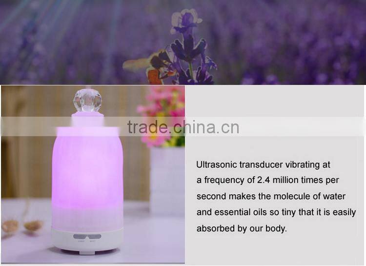 home appliance glass made colorful LED scent oil aromatherapy diffuser