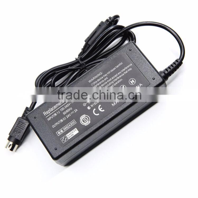 Hot product 24v 3a 3 pin connector ac power adapter for epson printer