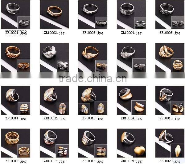 Fashion Gold Stainless Steel Men's Ring Design ZR10012