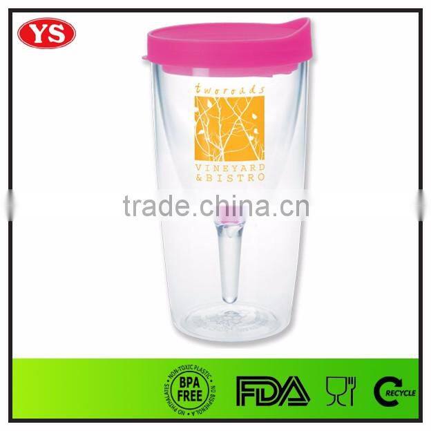 Factory price 10 Ounce plastic wine vessel shape tumbler for sales