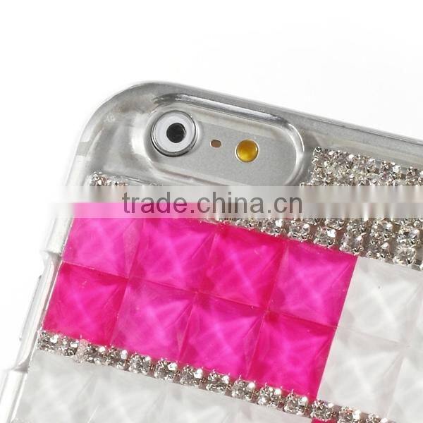 case for iphone 6 plus, rhinestone+pc case for iphone 6 plus, for iphone 6 plus pc case