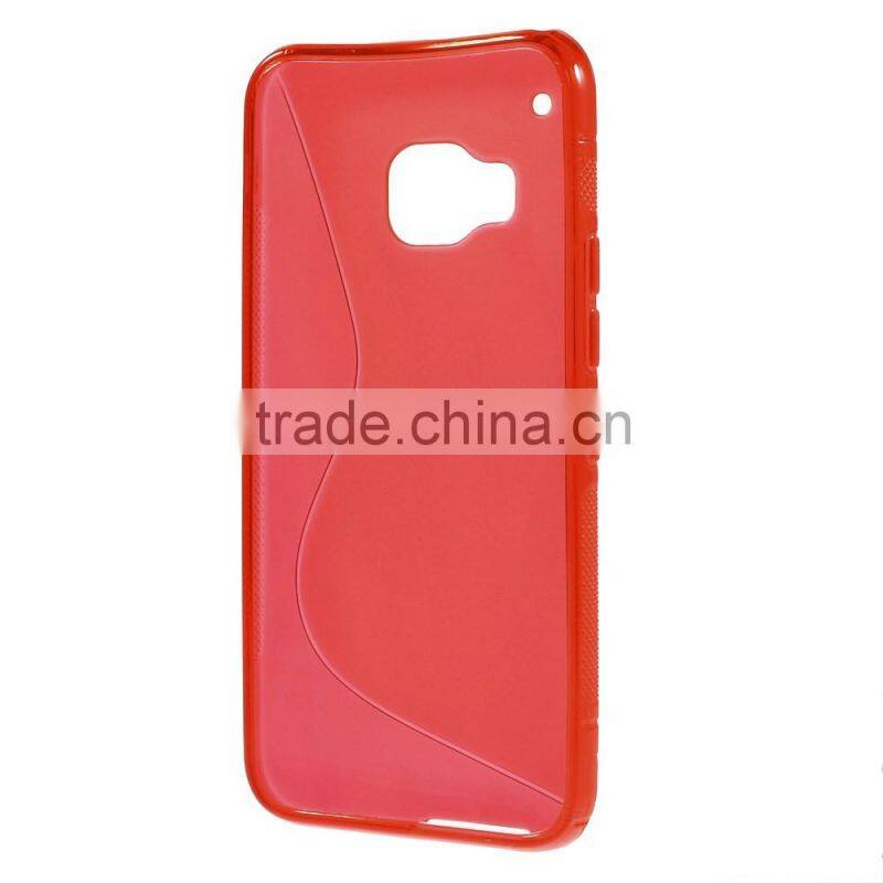 2015 China High Quality S Shape TPU Cover Mobile Phone Case for HTC One M9