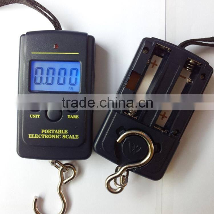 Digital lcd display mini hook luggage scale 40kg