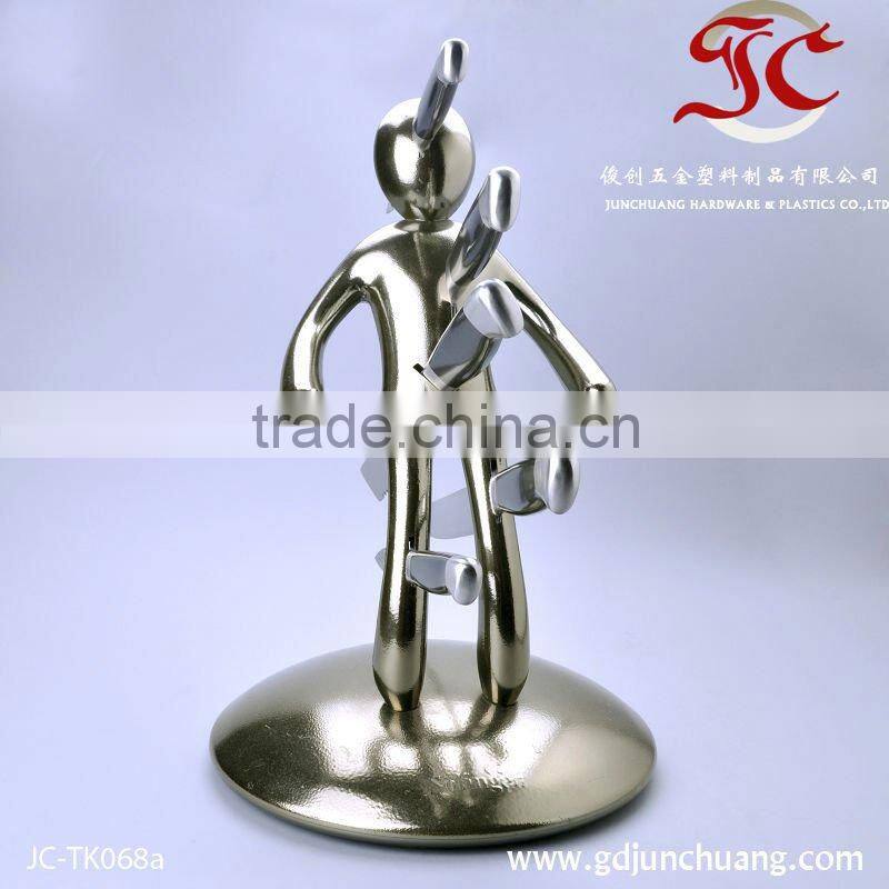 Hollow handle printing knife set with people shape block