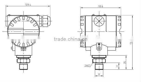 PT124B-283 diaphragm sanitary explosion proof pressure transmitter