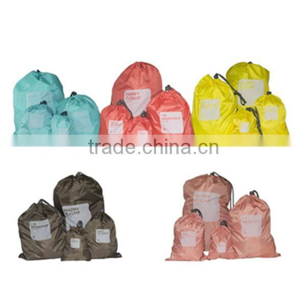 Waterproof Nylon Drawstring Bags Ditty Bag Cord Bag for Home Storage Travel Use 4 Different Size
