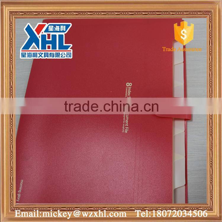 pp frosted material plastic document bag with press button