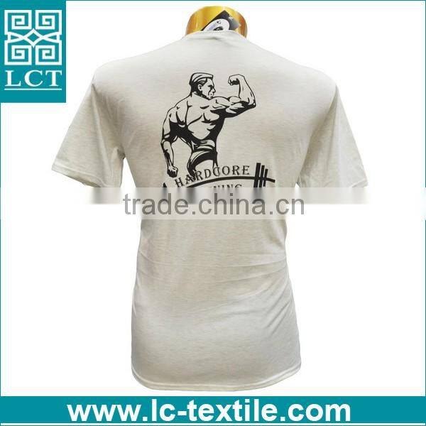 custom printing breathable fitness GYM hemp tee shirt