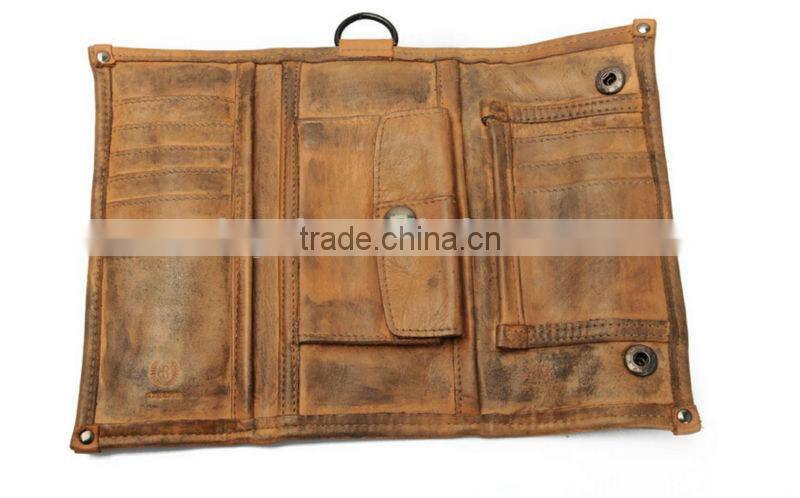 vintage men's business wallets high grade pure cowhide leather wallet
