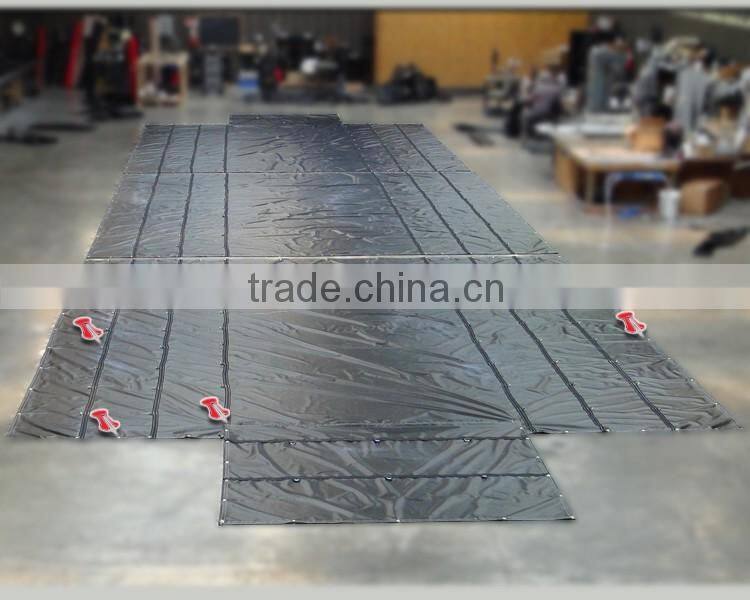 18oz PVC Lumber Tarps 16' x 27' With 4' x 8' Flap/Tail Made with Heavy Duty 18 Oz Vinyl2 Rows of "D" Rings on all 4 sides