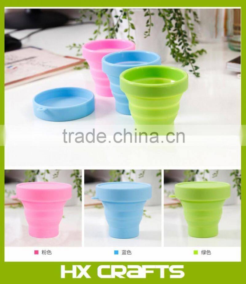 FDA Standard portable collapsible foldable silicone travle cup