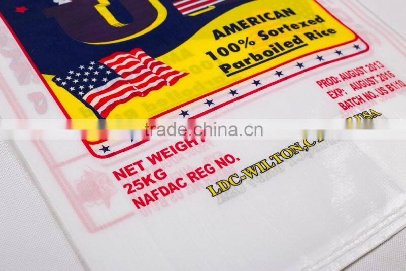 pp woven transparent bag/sack for food/rice/corn/grain/seeds