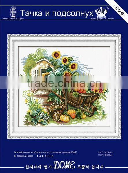 beautiful flower cross stitch sets have a high sales in the market