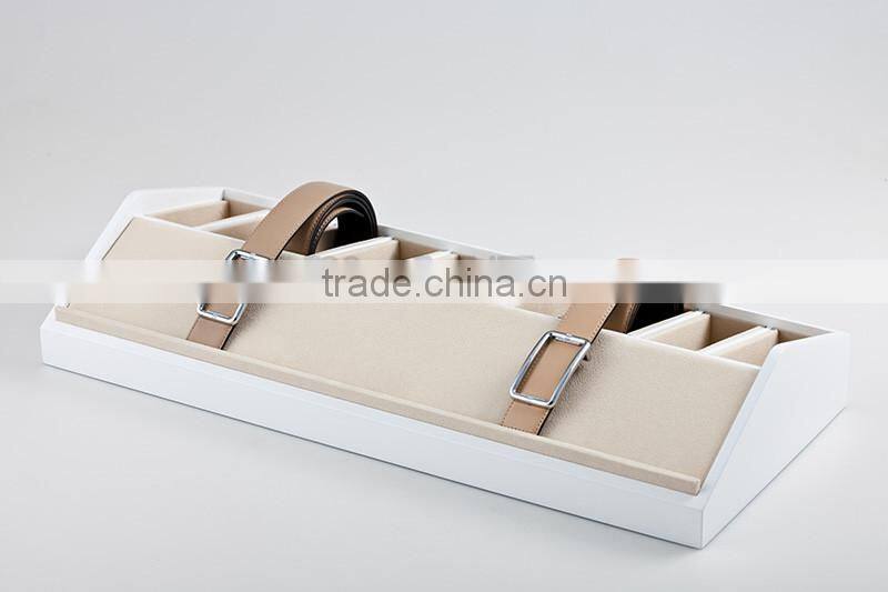 Unique wooden 10-Grid belt display stand