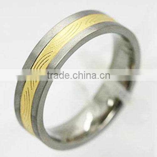 Comfort Fit Gold Plated Cobalt Chrome Ring