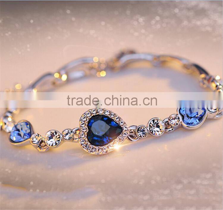 MYLOVE the heart of the ocean bracelet crystal hand chain