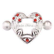 Light Blue Stainless Steel Nipple Ring Piercing Body Jewelry Nipple Piercing Jewelry