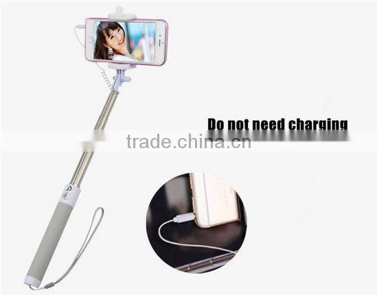 The monopod selfie stick with aux cable and camera
